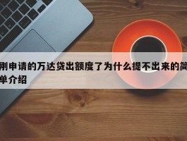 刚申请的万达贷出额度了为什么提不出来的简单介绍