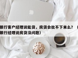 银行客户经理说能贷，房贷会批不下来么？（银行经理说房贷没问题）