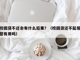 校园贷不还会有什么后果？（校园贷还不起报警有用吗）